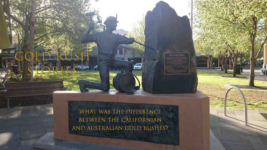 tHE cORNISH mINER mEMORIAL sTATUE bENDIGO cENTRAL vICTORIA - gOLD rUSH sTORIES pART 46 - WHAT WAS THE DIFFERENCE BETWEEN THE CALIFORNIAN AND aUSTRALIAN gOLD rUSHES