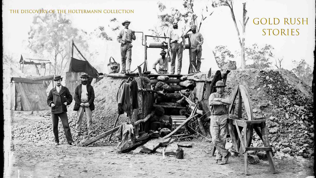 Miners Head Group of Miners Posing during the 1870's on the Gulgong Goldfields of the 1870's GOLD RUSH STORIES - PART 13 - DISCOVERY OF THE HOLTERMANN COLLECTION