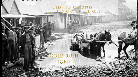 Horse and cart bogged on the Main Street of the Gold Rush town of Hill End NSW during the 1870's GOLD RUSH STORIES - PART 14 TO 17 - OLD PHOTOGRAPHS TELL THE STORY OF THE RUSH