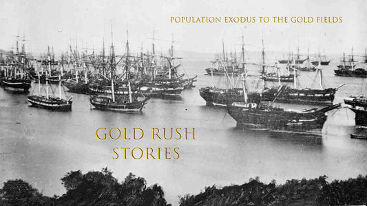 Abandoned ships in harbour during the gold rush GOLD RUSH STORIES - PART 20 - POPULATION EXODUS TO THE GOLD FIELDS