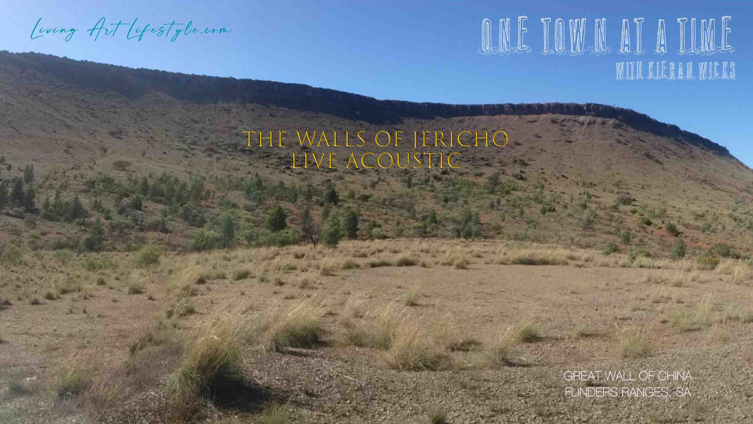 The Walls of Jericho by Kieran Wicks Live Acoustic rendition - The Great Wall of China Monument Mountain Flinders Ranges South Australia Red Rock Outback Desert
