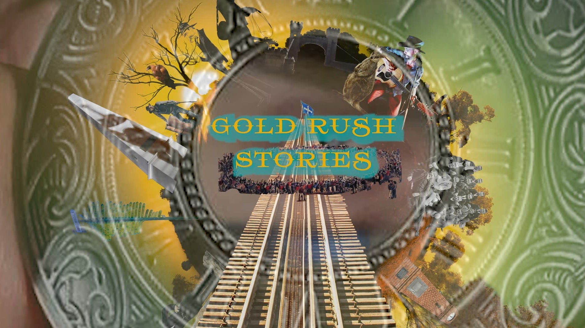Load video: Gold Rush Stories Historical Series Title Plate Kieran Wicks Animation