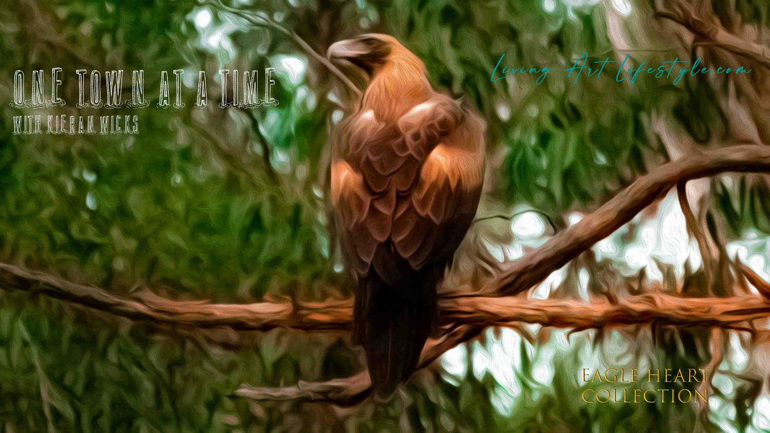 WedgeTail Eagle perched on a branch digital Art