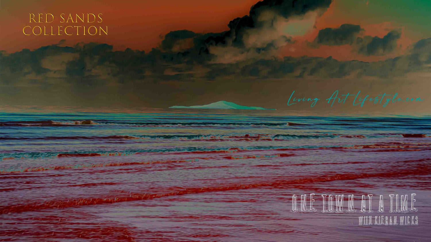 RED SANDS COLLECTION Island Townsivlle Great Barrier Reef Surreal Digital Art Beach Ocean Waves