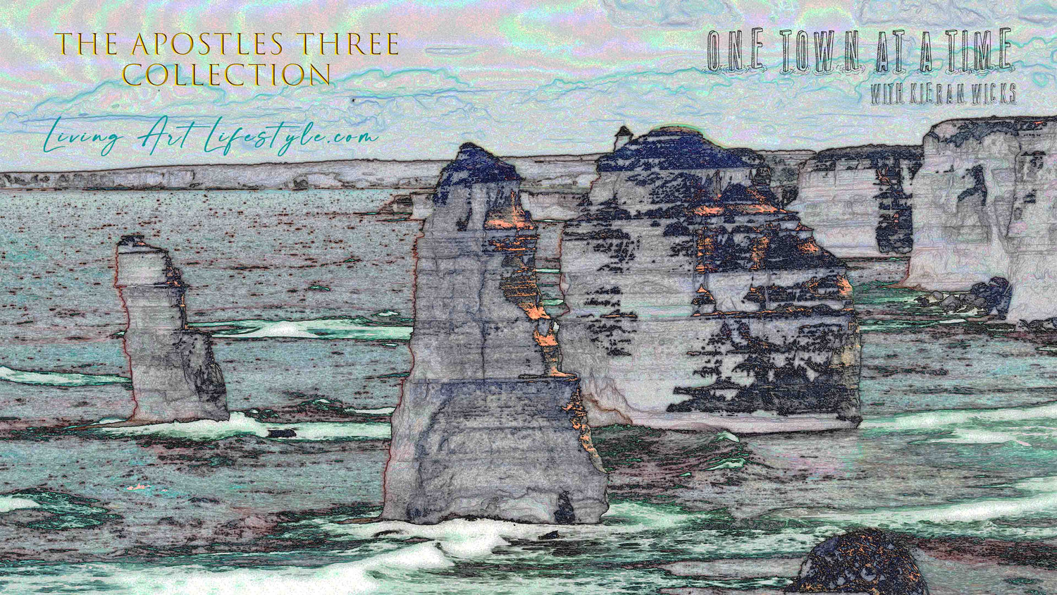 THE APOSTLES THREE COLLECTION - DIGITAL ART 12 APOSTLES Wonder of the World Great Ocean Road Victoria ocean monoliths