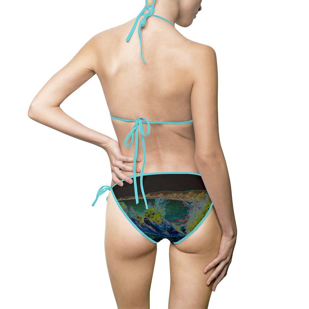 Women's Bikini Swimsuit - RAINBOW AURA - LIVINGARTLIFESTYLE