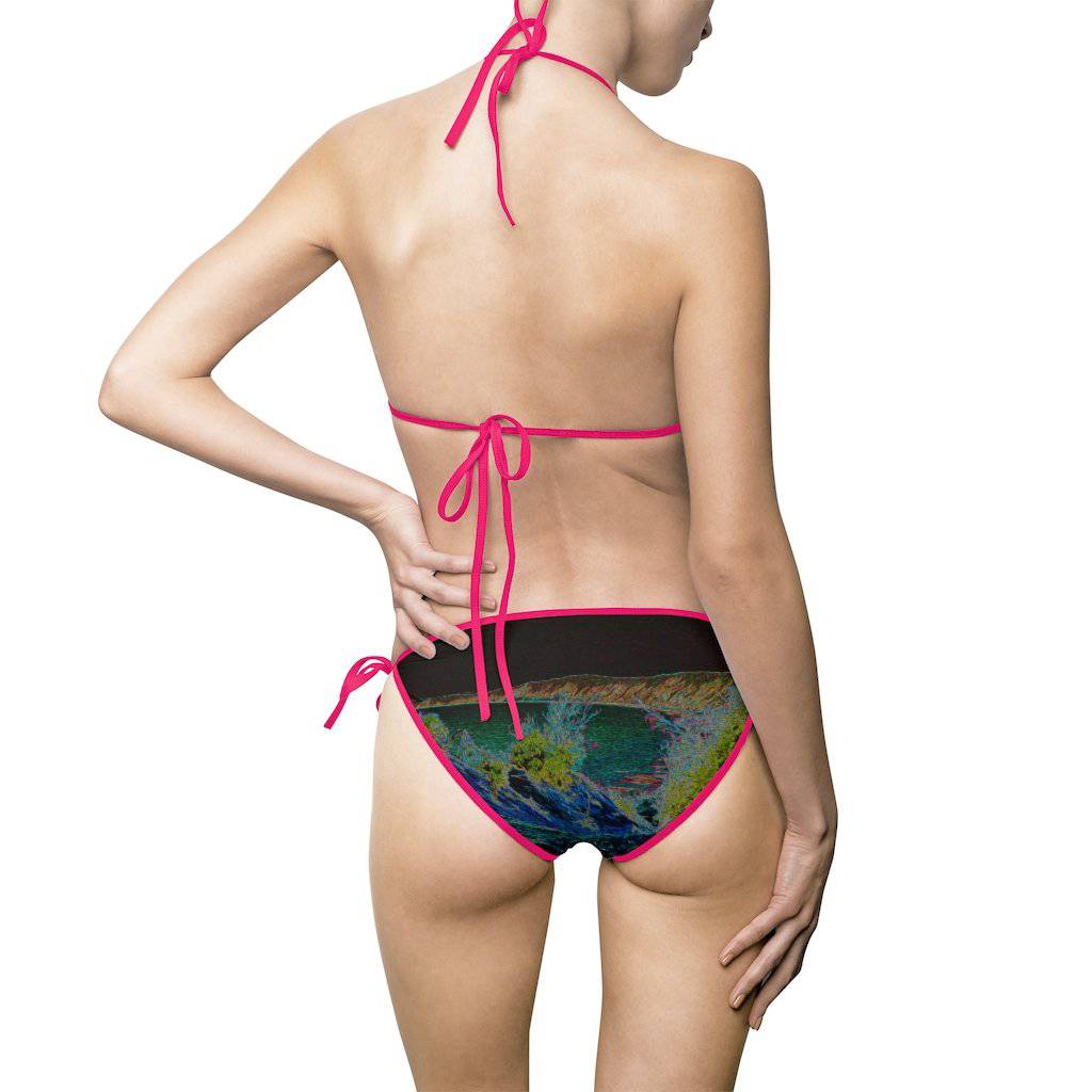 Women's Bikini Swimsuit - RAINBOW AURA - LIVINGARTLIFESTYLE