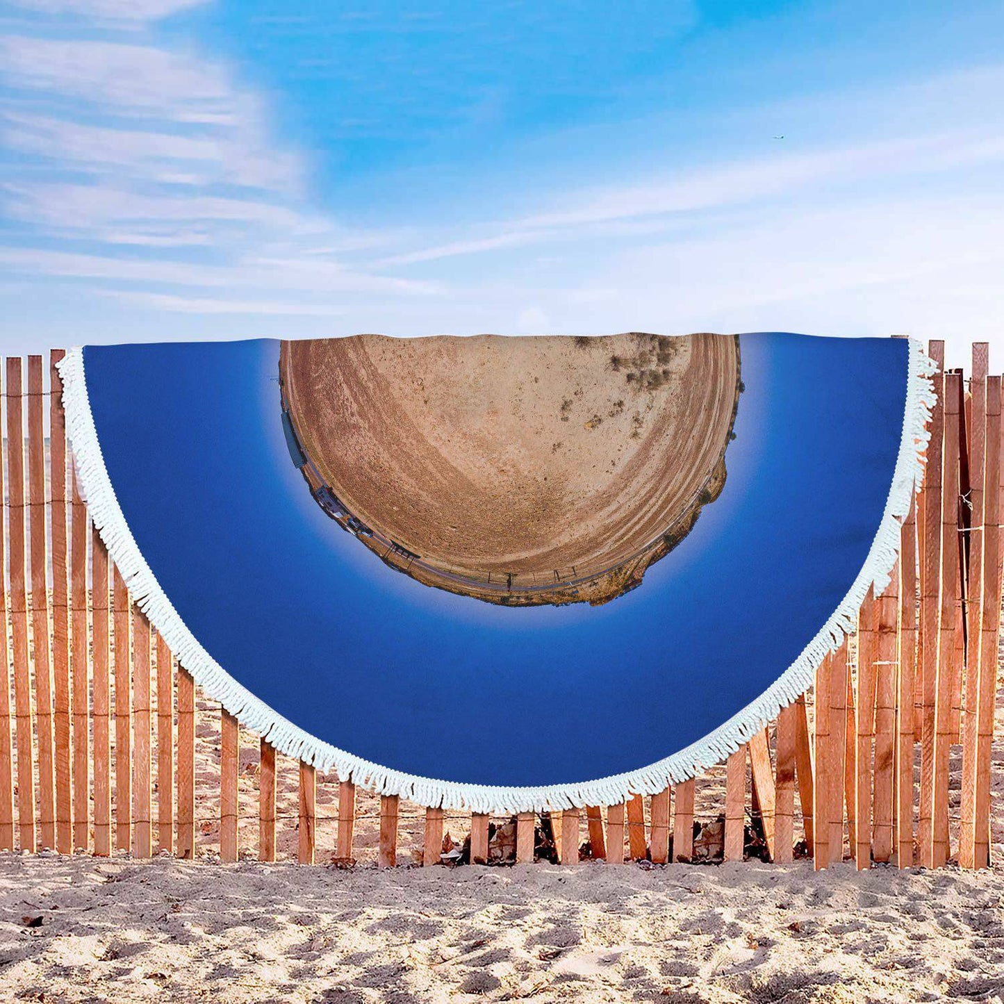 ROUND BEACH BLANKET - THE MONOLITH - LIVINGARTLIFESTYLE