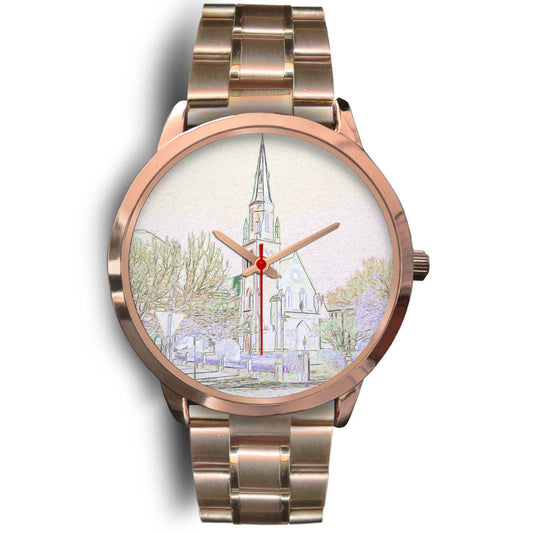 ROSE GOLD WATCH WHITE CHAPEL - LIVINGARTLIFESTYLE