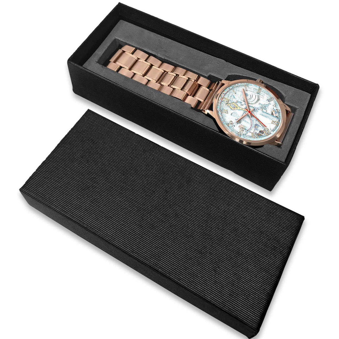 ROSE GOLD WATCH - FROZEN IN TIME - LIVINGARTLIFESTYLE