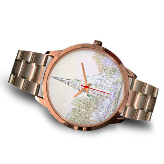 ROSE GOLD WATCH WHITE CHAPEL - LIVINGARTLIFESTYLE